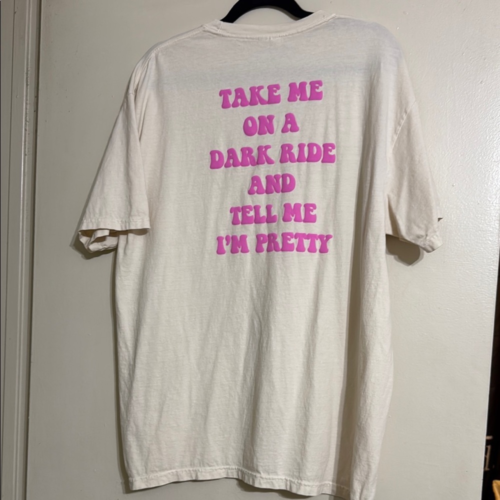 Comfort Colors Cream and Pink Short Sleeve Tee
